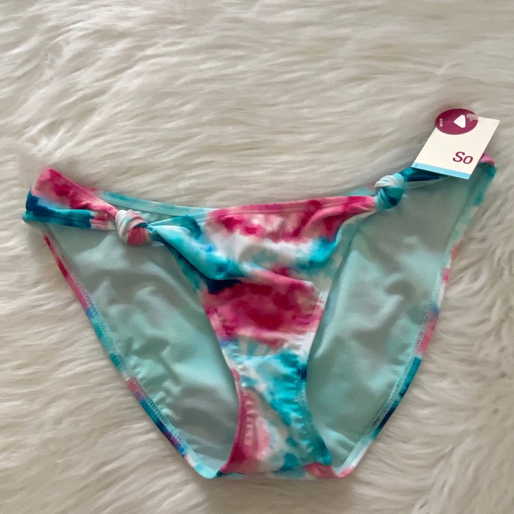 SO Blue/Pink Tie Dye Bikini Bottom L